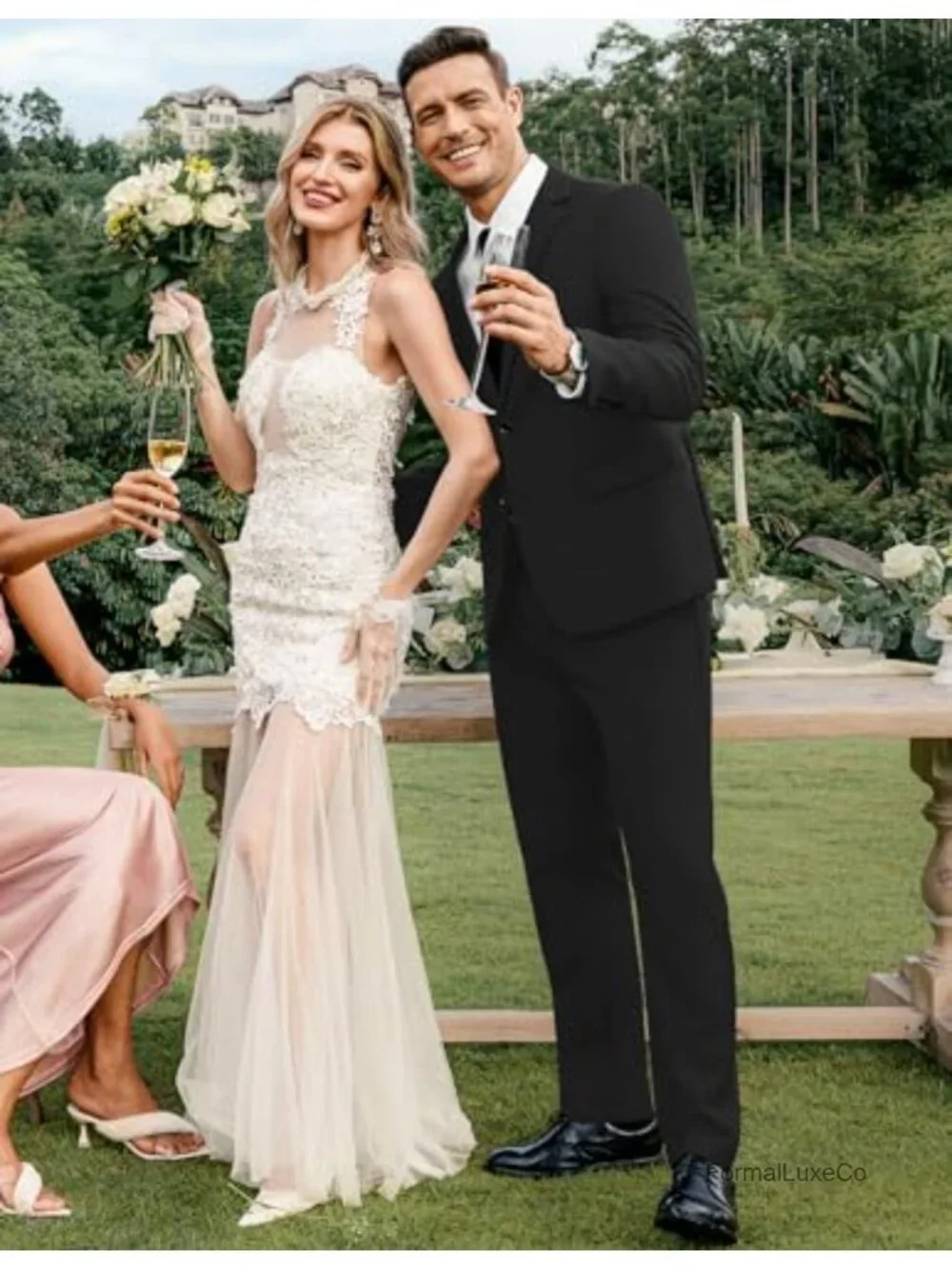 Men's 2pc Classic Dress Suit Set Wedding Prom Tuxedo Blazer